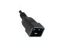 Preview: Cable IEC C19 a C20, 1,5mm², 16A, prolongación, VDE, negro, longitud 0,50m